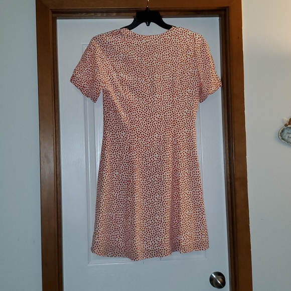 Milly Heart Print Silk Aspen Dress Zooey Deschanel - Picture 4 of 13